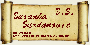 Dušanka Surdanović vizit kartica